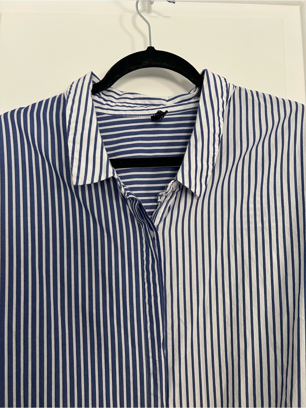 Zara Striped Button Down Shirt Oversized - Picture 2 of 6